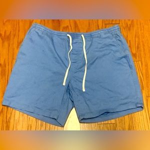 Men’s Large (36-38) LANDS END Light Blue Elastic Drawstring No Fly Shorts